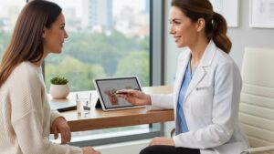Imagem de Mamoplastia Redutora - Mamoplastia Redutora: O que Esperar Durante a Consulta de Acompanhamento