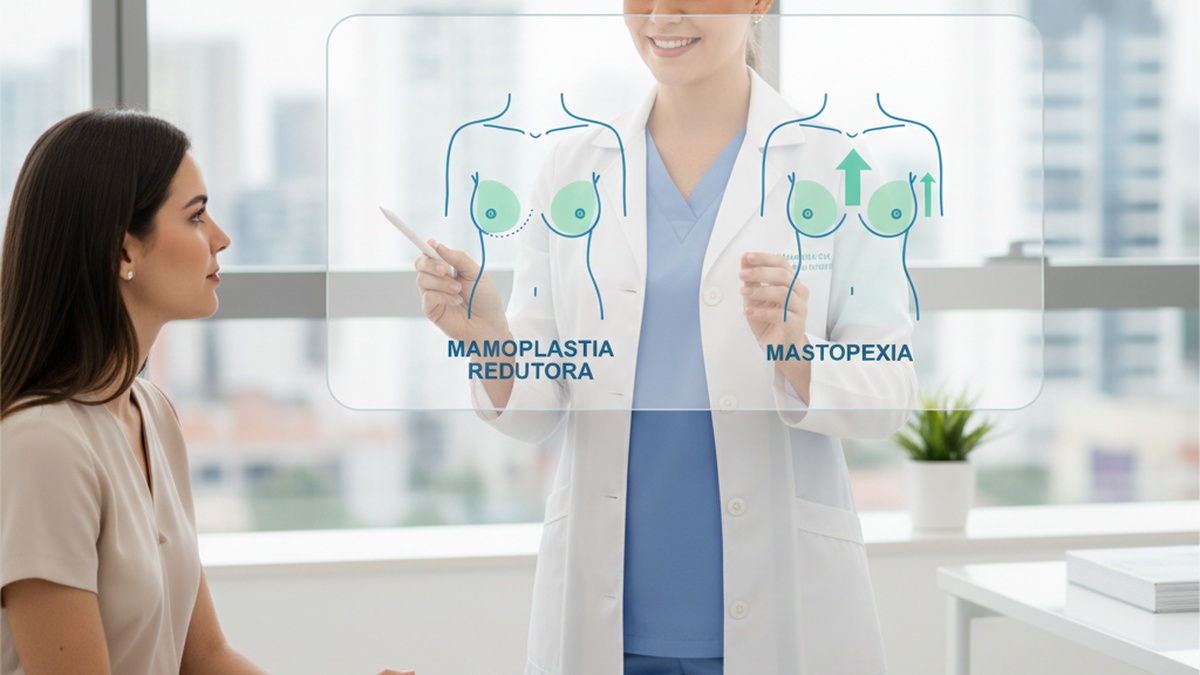 Imagem de Mamoplastia Redutora - Mamoplastia Redutora vs. Mastopexia: Qual Escolher para Seus Objetivos