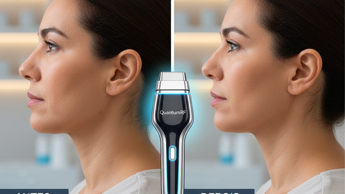 Imagem de Tecnologias - QuantumRF para Papada: Comparativo Detalhado de Antes e Depois