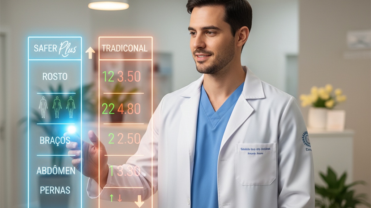Imagem de Tecnologias - SAFER Plus vs. Tradicional: Comparação Detalhada de Custos por Área do Corpo